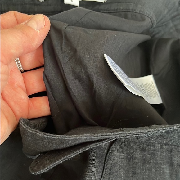 EQUIPMENT Kalil Linen Cropped Culotte Pants Folded Hem, Size 6 - Picture 14 of 16